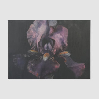 Papier Mousseline Peinture à l'huile de fleur d'Iris