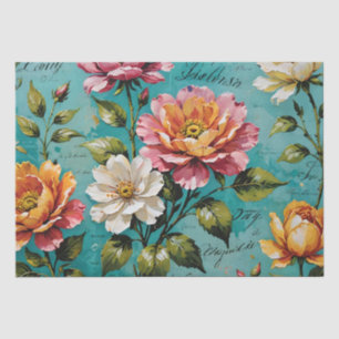Papier Mousseline Peinture acrylique rose Découpage