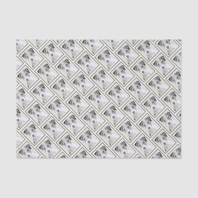 Papier Mousseline Peinture approximative de Russell Terrier - art (Recto)