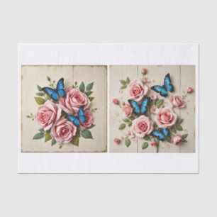 Papier Mousseline Peinture artistique mixte Shabby Chic