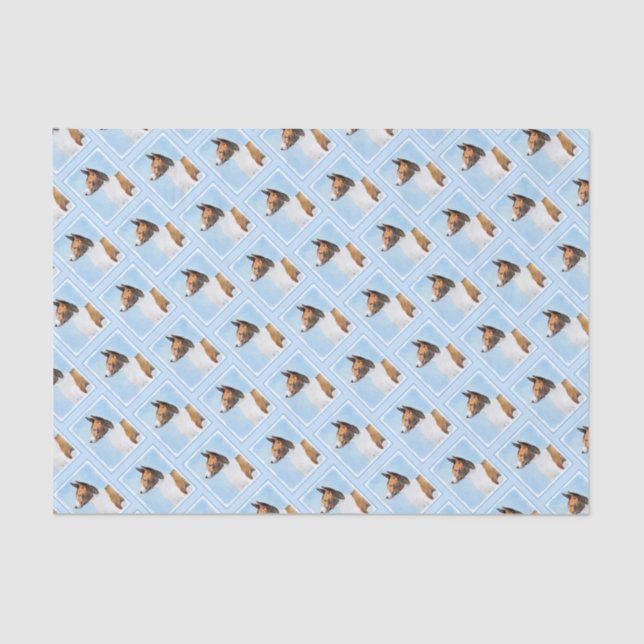 Papier Mousseline Peinture Basenji - Belle Art Original (Recto)