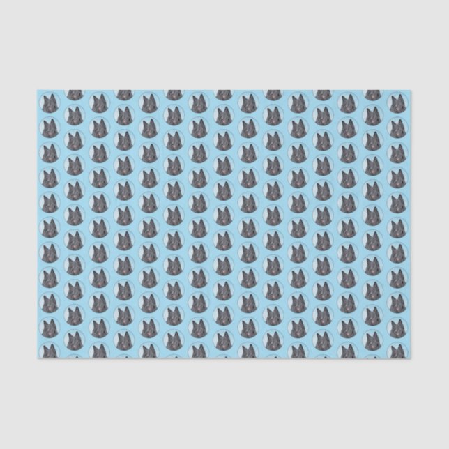 Papier Mousseline Peinture belge Sheepdog - Cute Original Chien Art (Recto)