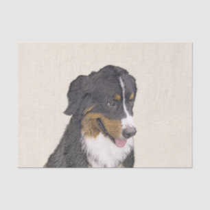 Papier Mousseline Peinture bernoise de chien de montagne - Art origi