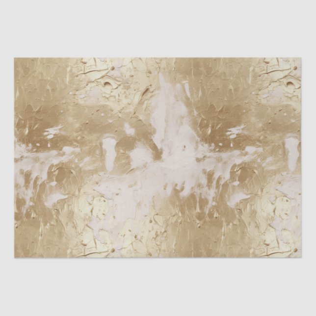 Papier Mousseline Peinture blanche en or glam (look) (Recto)