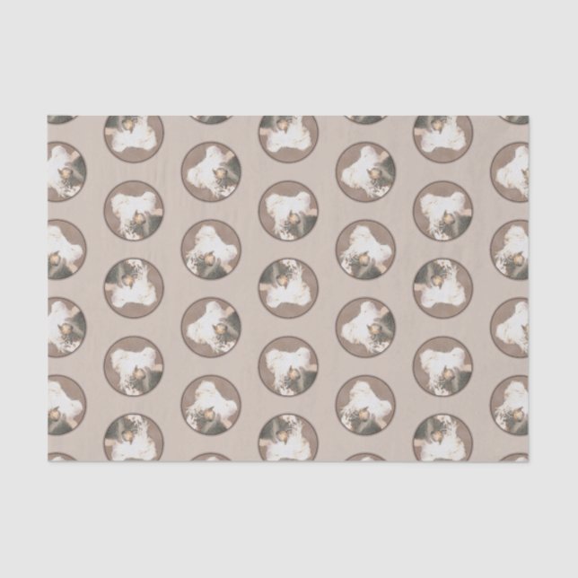 Papier Mousseline Peinture Chinoise sans cheveux peint art original  (Recto)