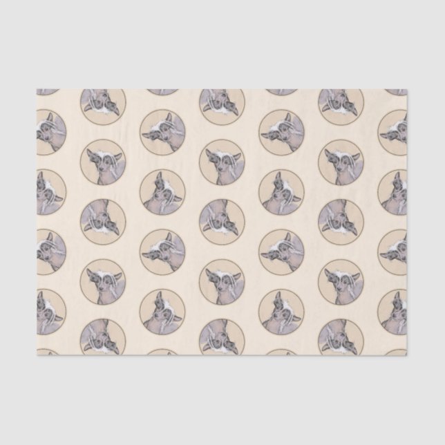 Papier Mousseline Peinture Chinoise sans cheveux peint art original  (Recto)