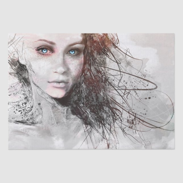 Papier Mousseline Peinture de belles femmes (Recto)