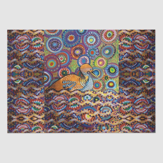 Papier Mousseline peinture de canard   (Recto)