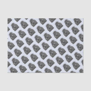Papier Mousseline Peinture de caniche Miniature Jouet noir Art origi