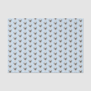 Papier Mousseline Peinture de Carlin - Beau art original de chien