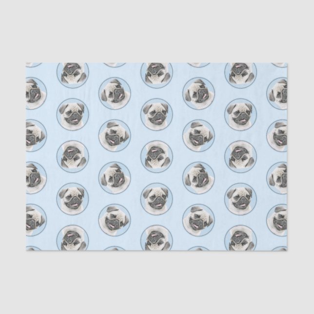 Papier Mousseline Peinture de carlin peint peint peint d'argent mign (Recto)