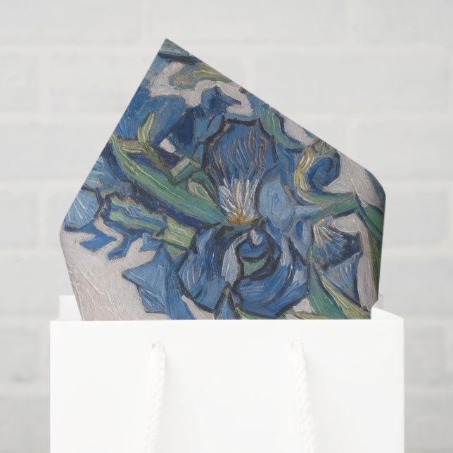 Papier Mousseline Peinture de fleurs de Vincent Van Gogh Impressionn (Sac cadeau)