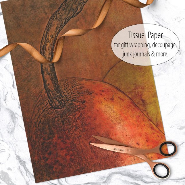 Papier Mousseline Peinture de fruits à poires solitaires (Créateur téléchargé)