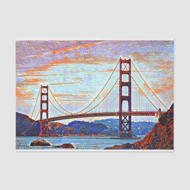 Papier Mousseline Peinture de golden gate bridge (Recto)