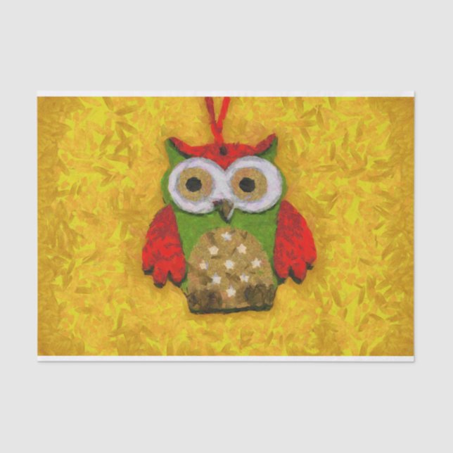 Papier Mousseline Peinture de hibou (Recto)