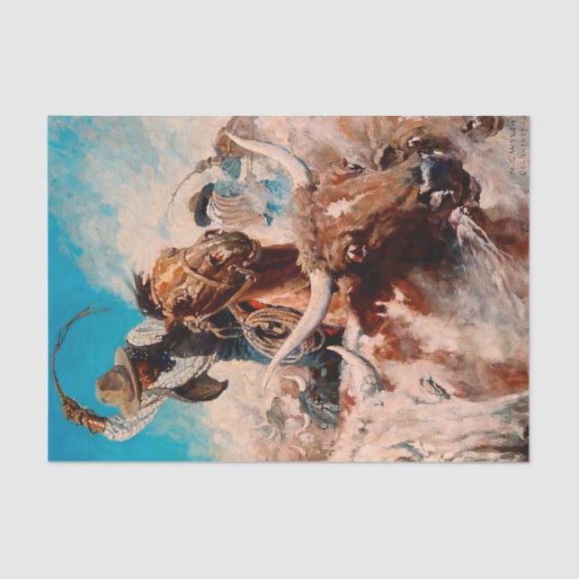Papier Mousseline Peinture de NC Wyeth «Découpage» (Recto)