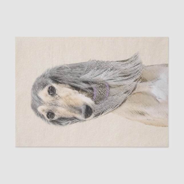 Papier Mousseline Peinture de Saluki (Faune) - Cute Original Chien A (Recto)