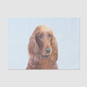 Papier Mousseline Peinture de Setter irlandais - Joli art original d