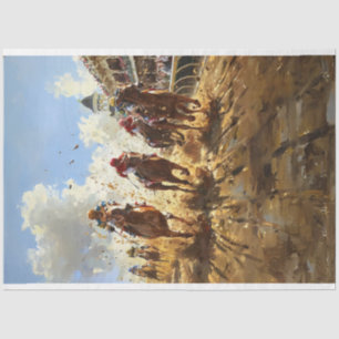 Papier Mousseline Peinture de style vintage Découpage Kentucky Derby