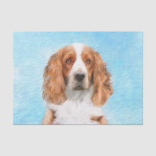 Papier Mousseline Peinture d'espagnol Welsh Springer - Art original
