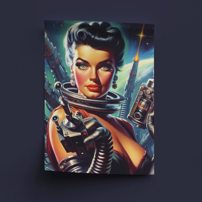 Papier Mousseline Peinture féminine rétro Sci-Fi (Créateur téléchargé)