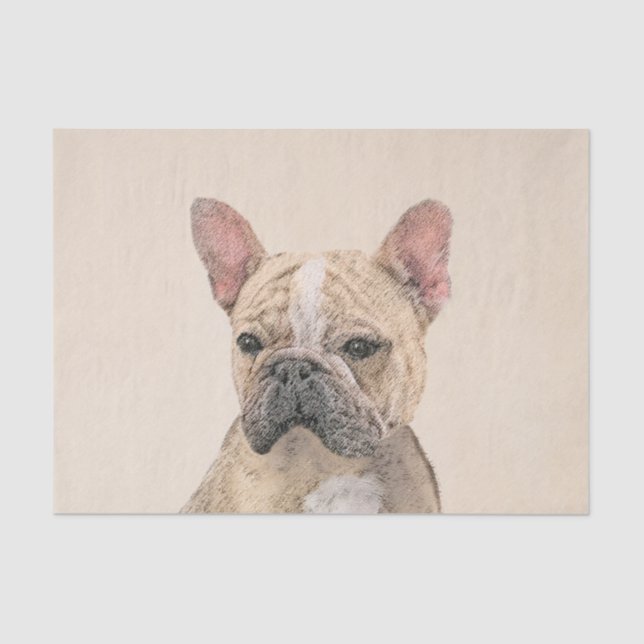 Papier Mousseline Peinture française de Bulldog (Sable) - Belle oeuv (Recto)