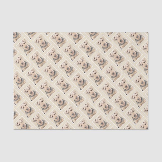 Papier Mousseline Peinture galloise Terrier - Cute Original Chien Ar (Recto)
