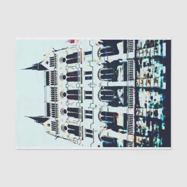 Papier Mousseline Peinture hongroise du Parlement (Recto)