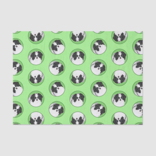 Papier Mousseline Peinture japonaise Chiot Chien Chien de Chien de C (Recto)