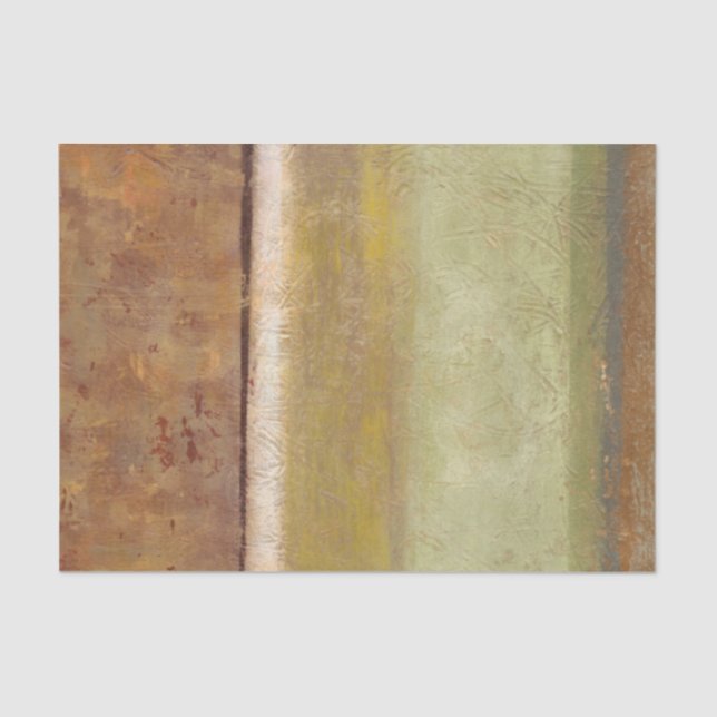 Papier Mousseline Peinture moderne dans des tons de la terre par le (Recto)