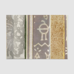 Papier Mousseline Peinture Motif Tribale contemporaine