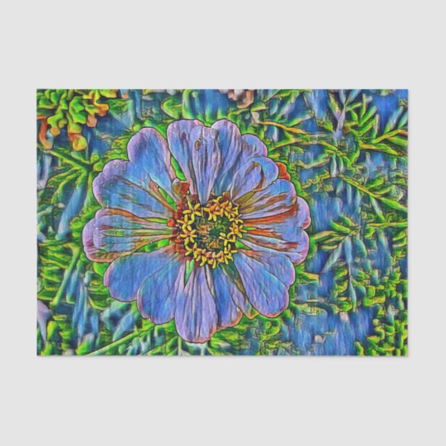 Papier Mousseline Peinture pourpre de fleur (Recto)
