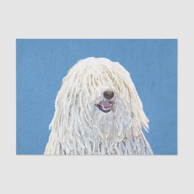 Papier Mousseline Peinture Puli - Cute Original Chien Art (Recto)