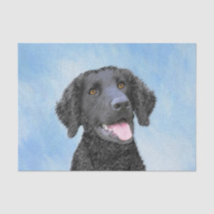 Papier Mousseline Peinture Retriever recouverte de boue - Art Chien