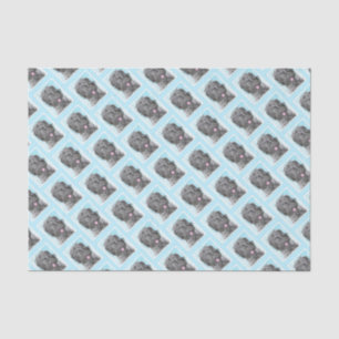 Papier Mousseline Peinture russe Terrier noir - Chien original migno