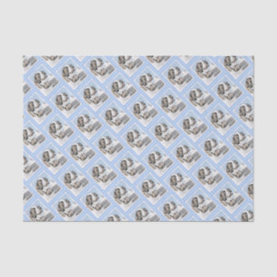 Papier Mousseline Peinture Saint Bernard - Cute Original Chien Art