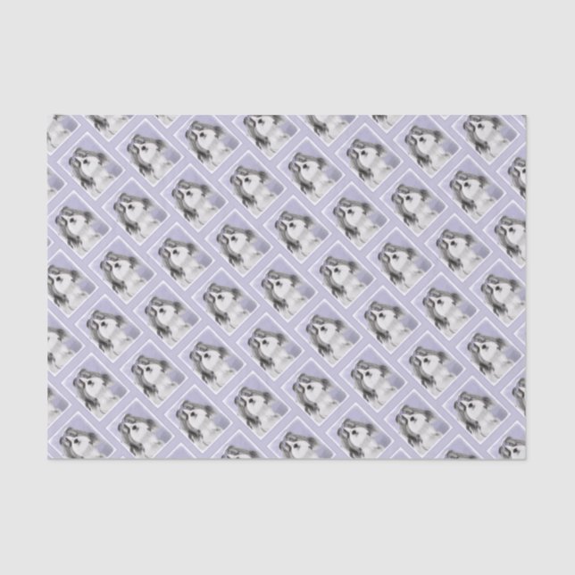 Papier Mousseline Peinture Shih Tzu - Cute Original Chien Art (Recto)