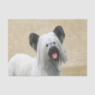 Papier Mousseline Peinture Skye Terrier - Cute Original Chien Art