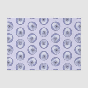 Papier Mousseline Peinture standard de caniche blanc Art original ch