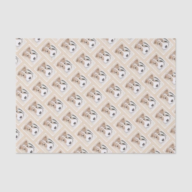 Papier Mousseline Peinture Terrier de Renard de fil - Cute Original  (Recto)