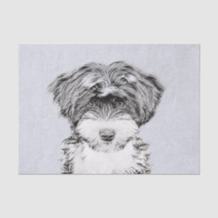 Papier Mousseline Peinture Tibétaine Terrier - Cute Original Chien A