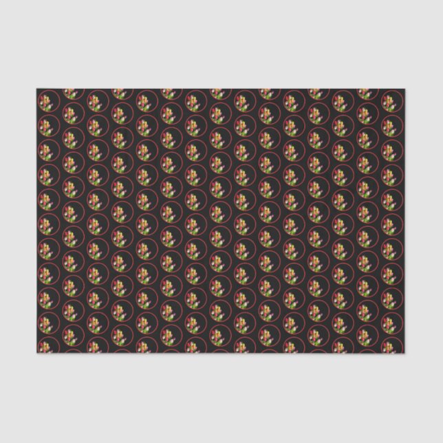 Papier Mousseline Peinture Tulip - Art Fleur original (Recto)