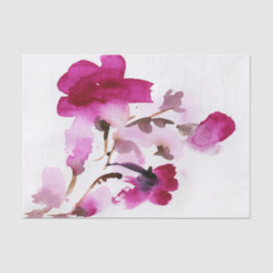 Papier Mousseline Peintures florales abstraites 4 d'aquarelle