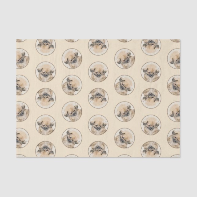 Papier Mousseline Pekingese Peinture Faune Cute Original Animal Chie (Recto)