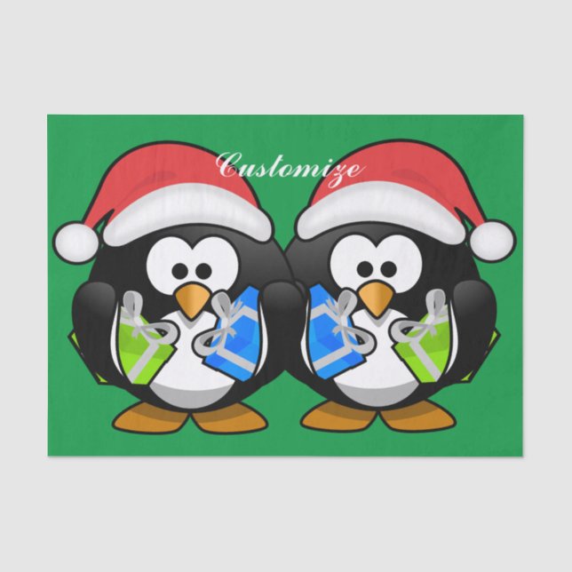 Papier Mousseline Penguin Père Noël Thunder_Cove (Recto)