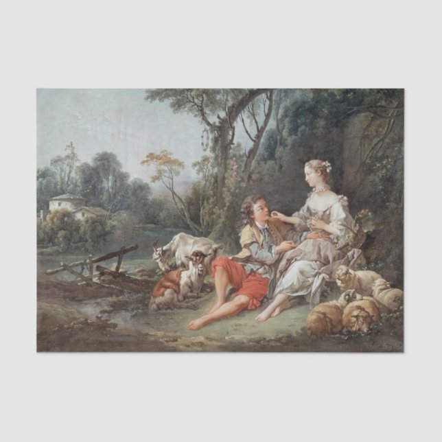 Papier Mousseline Pense-t-il Aux Raisins par Franois Boucher (Recto)