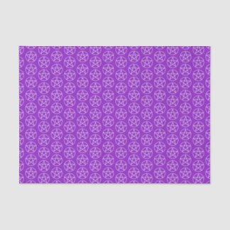 Papier Mousseline Pentagramme blanc sur pourpre