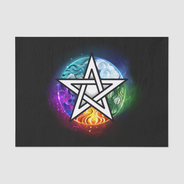 Papier Mousseline pentagramme du Wiccan (Recto)