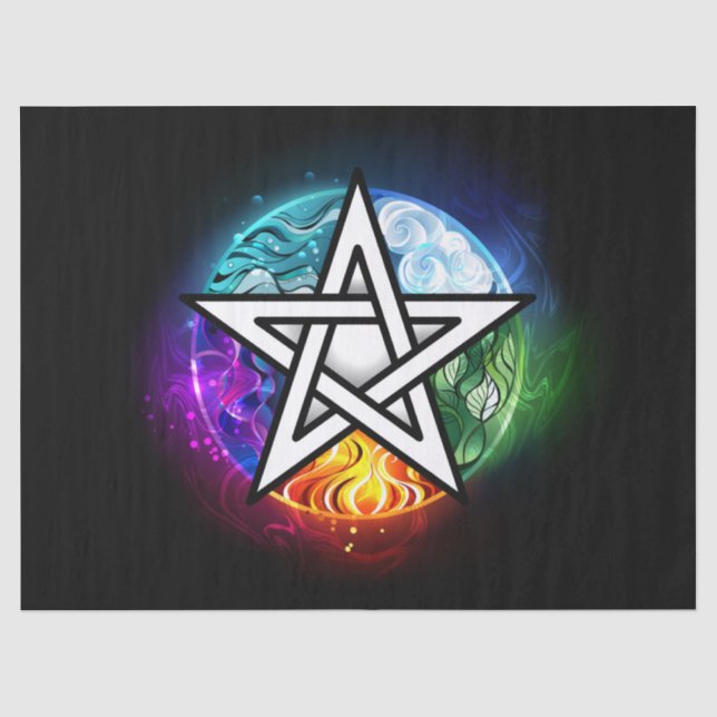 Papier Mousseline pentagramme du Wiccan (Recto)