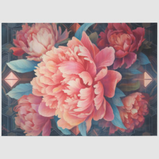 Papier Mousseline Peonies Series Design 13